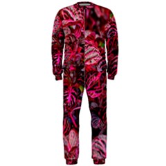 Red Leaves Plant Nature Leaves Flora Foliage Onepiece Jumpsuit (men) by danenraven