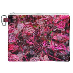 Red Leaves Plant Nature Leaves Flora Foliage Canvas Cosmetic Bag (xxl) by danenraven