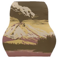 Boom Eruption Forest Mountain News Scary Volcano Car Seat Back Cushion  by danenraven