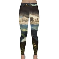 Mountains Sky Clouds Sunset Peak Overlook River Classic Yoga Leggings