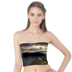 Mountains Sky Clouds Sunset Peak Overlook River Tube Top by danenraven
