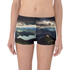 Mountains Sky Clouds Sunset Peak Overlook River Boyleg Bikini Bottoms