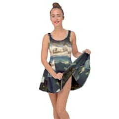 Mountains Sky Clouds Sunset Peak Overlook River Inside Out Casual Dress