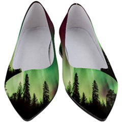 Aurora Borealis Northern Lights Forest Trees Woods Women s Block Heels 