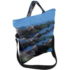 Mountain Landscape Rocky Rocks Geology Scenic Fold Over Handle Tote Bag by danenraven