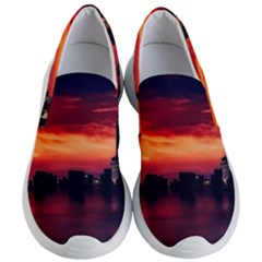 New York City Urban Skyline Harbor Bay Reflections Women s Lightweight Slip Ons by danenraven