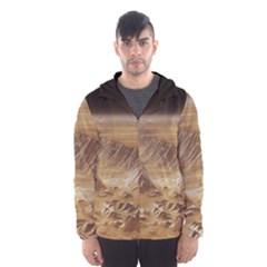 Mars Crater Planet Canyon Cliff Nasa Astronomy Men s Hooded Windbreaker by danenraven