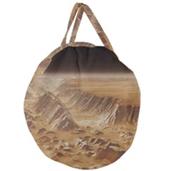 Mars Crater Planet Canyon Cliff Nasa Astronomy Giant Round Zipper Tote by danenraven