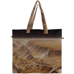 Mars Crater Planet Canyon Cliff Nasa Astronomy Canvas Travel Bag by danenraven