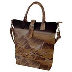 Mars Crater Planet Canyon Cliff Nasa Astronomy Buckle Top Tote Bag by danenraven