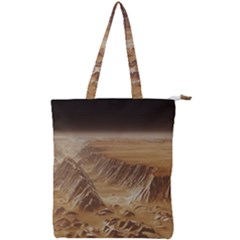 Mars Crater Planet Canyon Cliff Nasa Astronomy Double Zip Up Tote Bag by danenraven