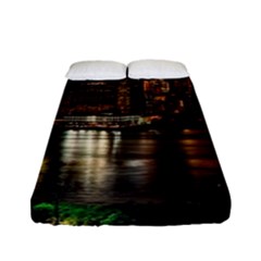 New York City Panorama Urban Hudson River Water Fitted Sheet (full/ Double Size)