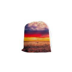 Denmark Sunset Dusk Sky Clouds Sea Ocean Water Drawstring Pouch (xs) by danenraven