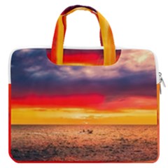 Denmark Sunset Dusk Sky Clouds Sea Ocean Water Macbook Pro 13  Double Pocket Laptop Bag