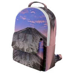 Mount Mountain Fuji Japan Volcano Mountains Flap Pocket Backpack (small)