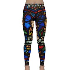 Window Stained Glass Chartres Cathedral Classic Yoga Leggings