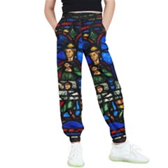 Window Stained Glass Chartres Cathedral Kids  Elastic Waist Pants