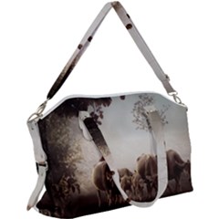 Man Cattle Animals Cows Bulls Calves Mammals Canvas Crossbody Bag by danenraven