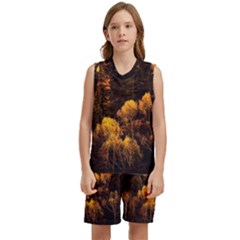 Autumn Fall Foliage Forest Trees Woods Nature Kids  Basketball Mesh Set by danenraven