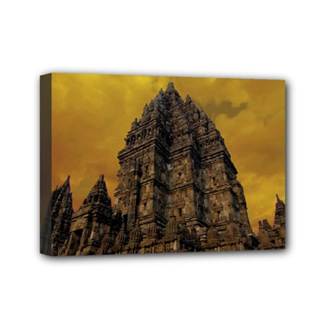 Temple Prambanan Java Indonesia Mini Canvas 7  X 5  (stretched) by danenraven