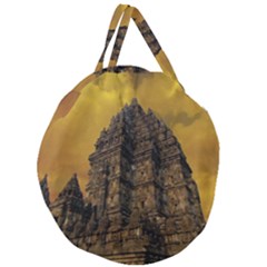 Temple Prambanan Java Indonesia Giant Round Zipper Tote by danenraven