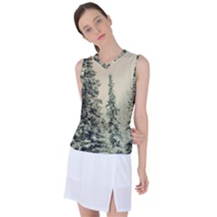 Winter Snow Frost Landscape Forest Trees Woods Women s Sleeveless Sports Top by danenraven