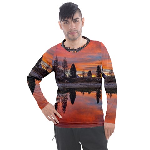 Lago Di Limides Dolomites Alps Italy Mountains Men s Pique Long Sleeve Tee by danenraven