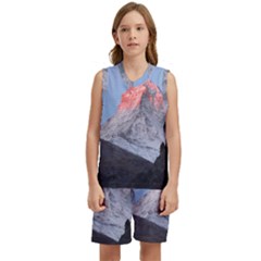 Matterhorn Mountain High Mountains Landscape Kids  Basketball Mesh Set