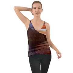 Sunset Island Tropical Sea Ocean Water Travel Chiffon Cami