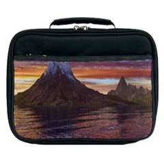 Sunset Island Tropical Sea Ocean Water Travel Lunch Bag by danenraven
