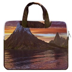Sunset Island Tropical Sea Ocean Water Travel Macbook Pro 16  Double Pocket Laptop Bag 