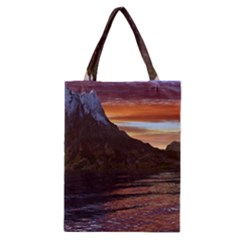 Sunset Island Tropical Sea Ocean Water Travel Classic Tote Bag by danenraven