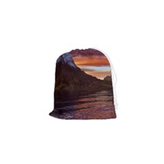 Sunset Island Tropical Sea Ocean Water Travel Drawstring Pouch (xs) by danenraven