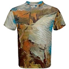 Abstract Mountains Landscape Tabloid Texture Men s Cotton Tee by danenraven