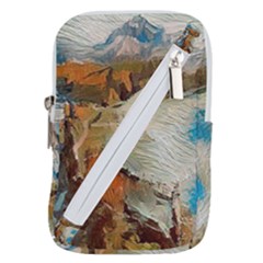 Abstract Mountains Landscape Tabloid Texture Belt Pouch Bag (small) by danenraven