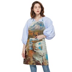 Abstract Mountains Landscape Tabloid Texture Pocket Apron by danenraven