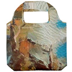 Abstract Mountains Landscape Tabloid Texture Foldable Grocery Recycle Bag by danenraven