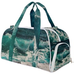 Sea Ocean Waves Seascape Beach Burner Gym Duffel Bag by danenraven