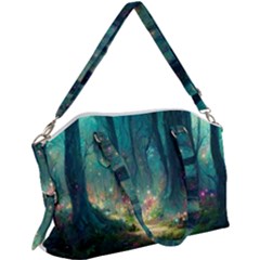 Magical Forest Forest Painting Fantasy Canvas Crossbody Bag by danenraven