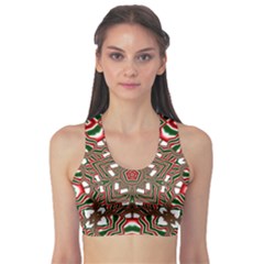 Christmas-kaleidoscope Sports Bra by artworkshop