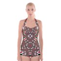 Christmas-kaleidoscope Boyleg Halter Swimsuit  View1