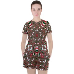 Christmas-kaleidoscope Women s Tee and Shorts Set