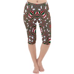 Christmas-kaleidoscope Lightweight Velour Cropped Yoga Leggings by artworkshop