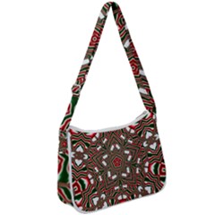 Christmas-kaleidoscope Zip Up Shoulder Bag by artworkshop