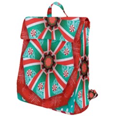 Christmas Kaleidoscope Flap Top Backpack by artworkshop