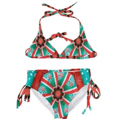 Christmas Kaleidoscope Kids  Classic Bikini Set by artworkshop