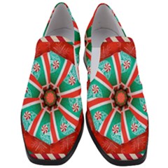 Christmas Kaleidoscope Women Slip On Heel Loafers by artworkshop