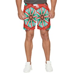 Christmas Kaleidoscope Men s Runner Shorts by artworkshop