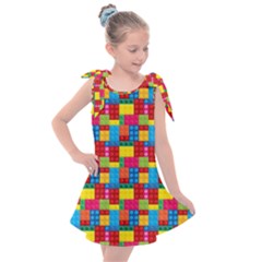 Lego Background Kids  Tie Up Tunic Dress by artworkshop