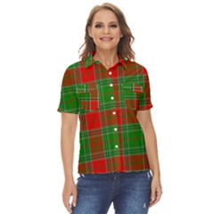 Lumberjack Plai Women s Short Sleeve Double Pocket Shirt